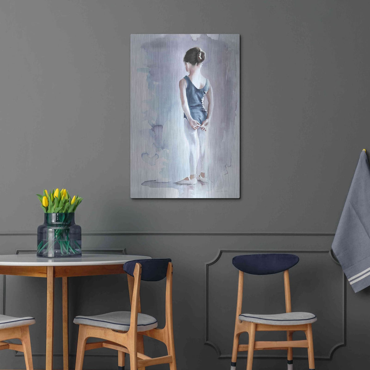 'First Day At Ballet' by Aimee Del Valle – Metal Wall Art, 24x36 room view