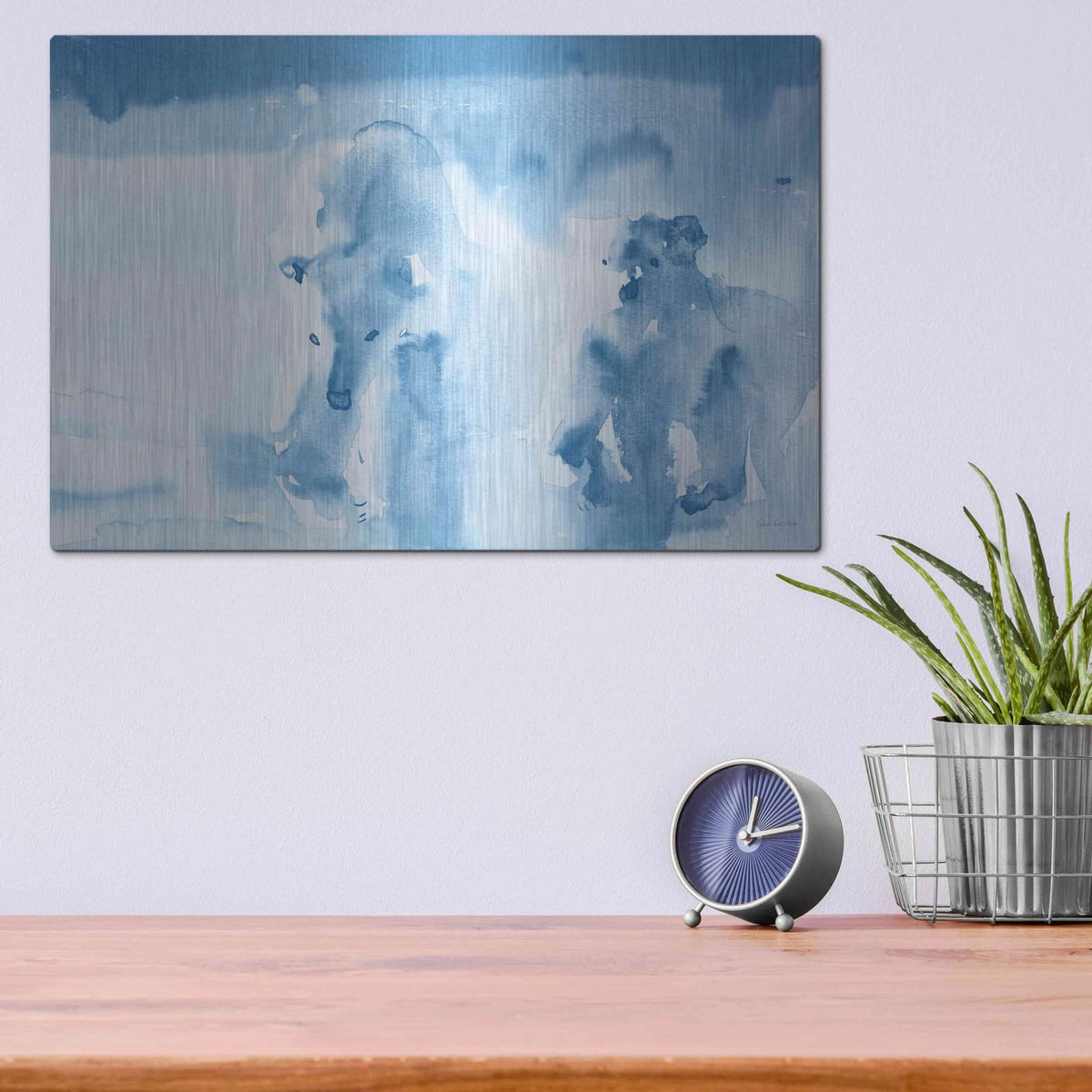'Ice Bears' by Aimee Del Valle – Metal Wall Art, 16x12 room view