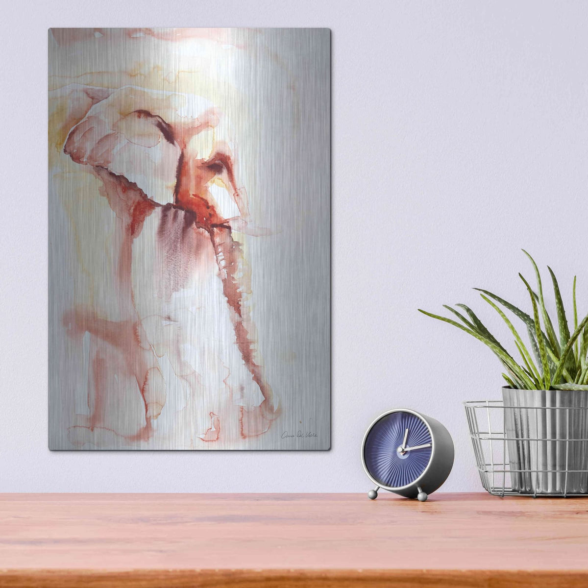 'African Elephant' by Alan Majchrowicz – Metal Wall Art, 12x16 room view