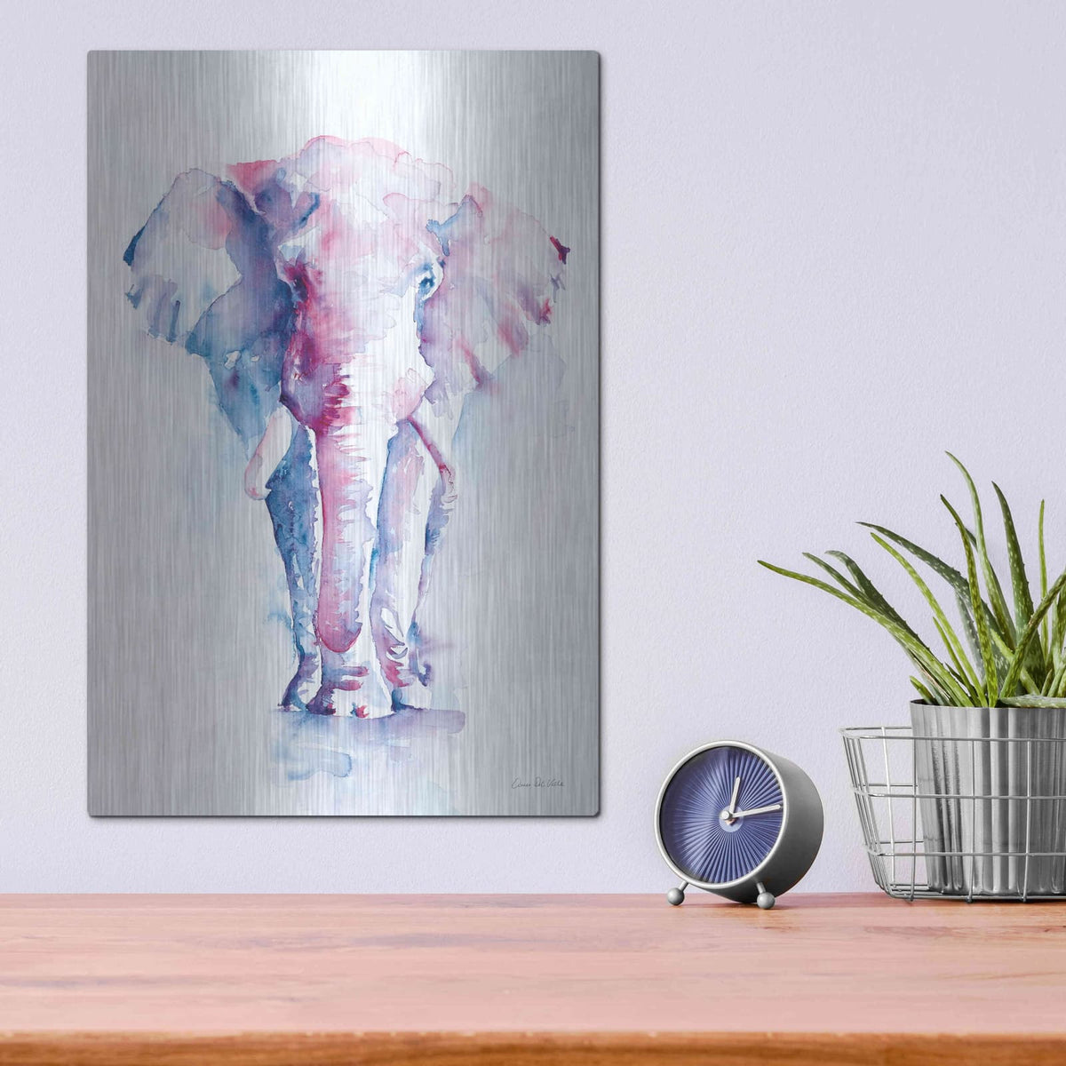 'An Elephant Never Forgets' by Alan Majchrowicz – Metal Wall Art, 12x16 room view