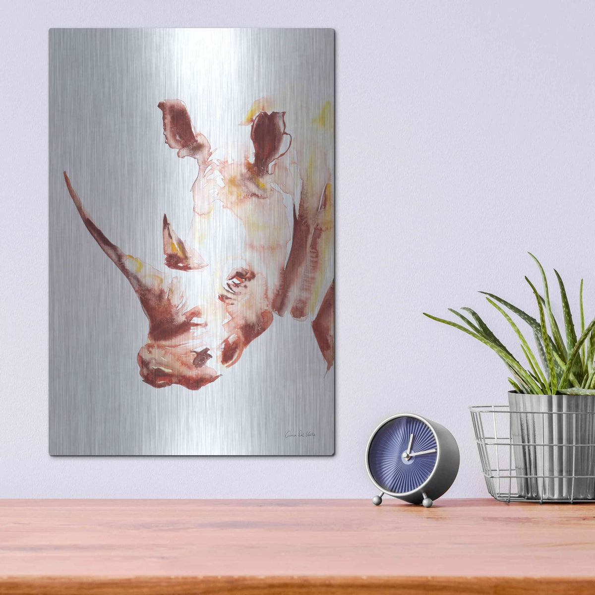 'Rhino' by Alan Majchrowicz – Metal Wall Art, 12x16 room view