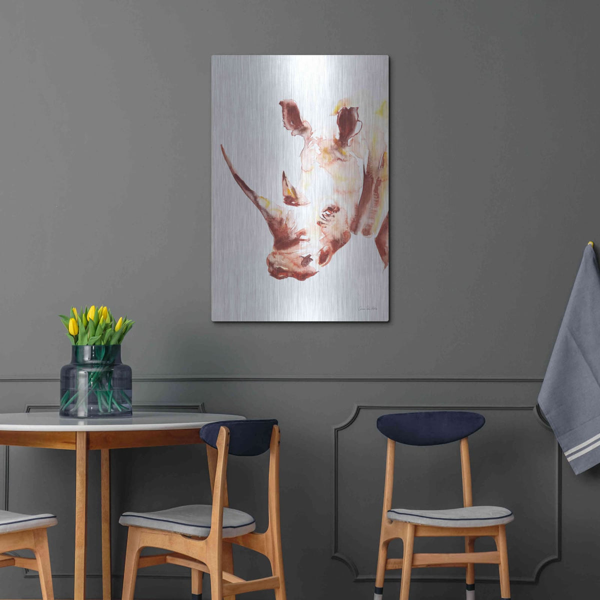 'Rhino' by Alan Majchrowicz – Metal Wall Art, 24x36 room view