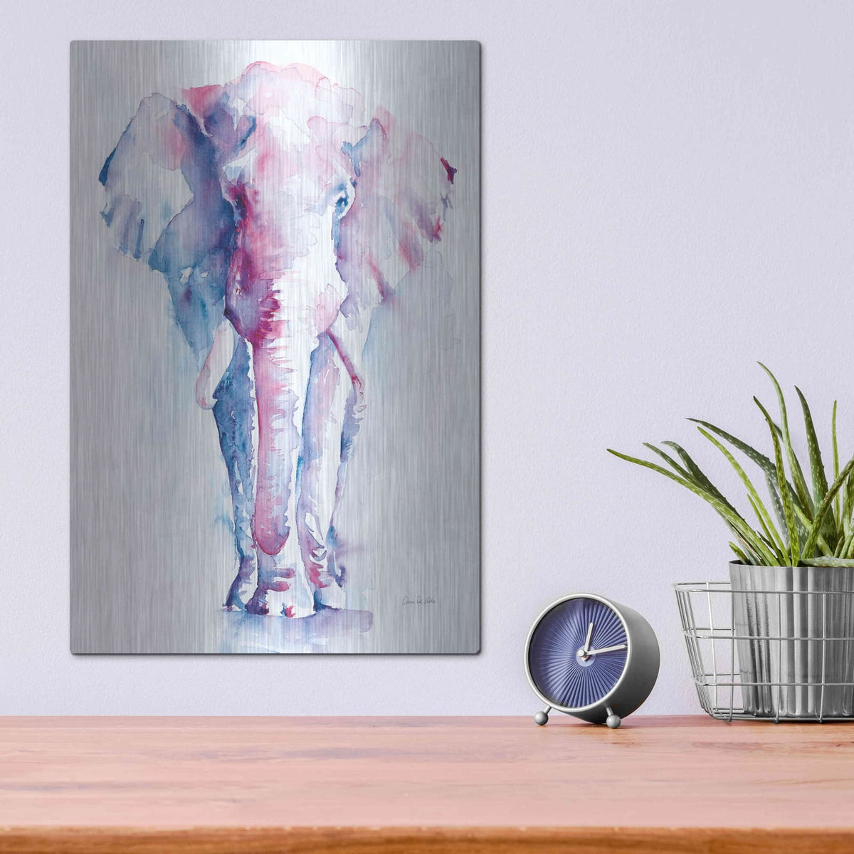 'An Elephant Never Forgets V2' by Alan Majchrowicz – Metal Wall Art, 12x16 room view
