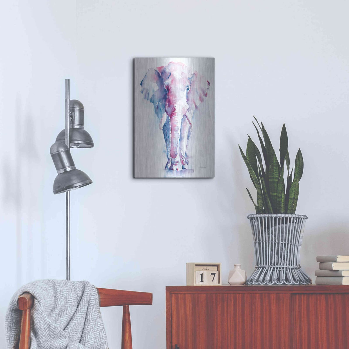 'An Elephant Never Forgets V2' by Alan Majchrowicz – Metal Wall Art, 16x24 room view