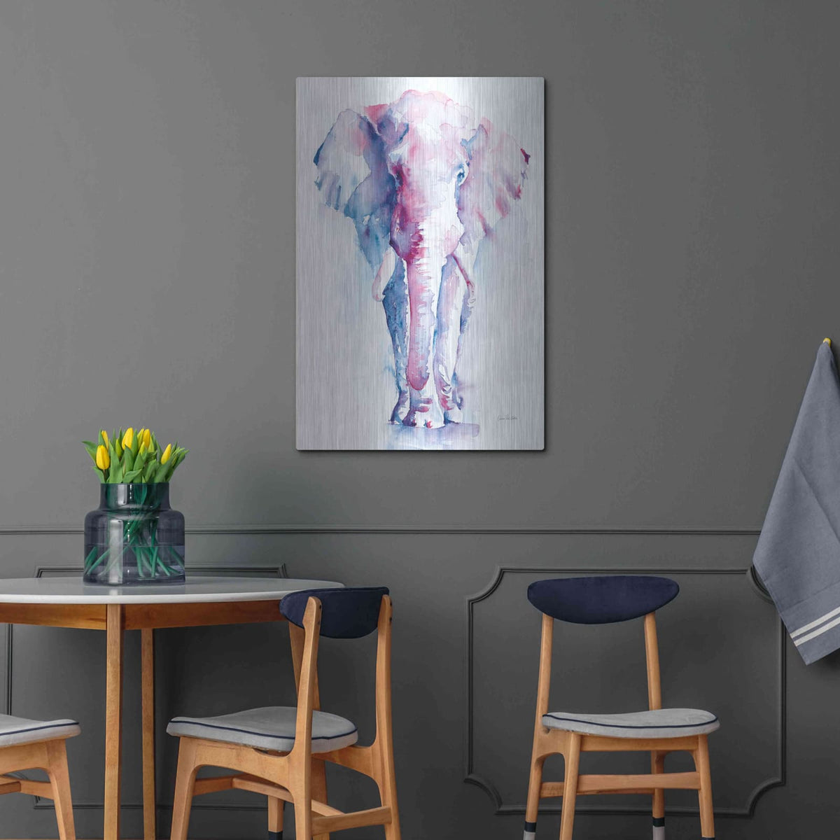 'An Elephant Never Forgets V2' by Alan Majchrowicz – Metal Wall Art, 24x36 room view