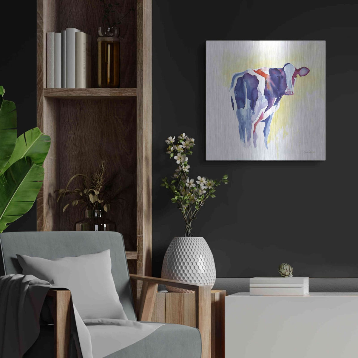 'Holstein I' by Alan Majchrowicz – Metal Wall Art, 24x24 room view