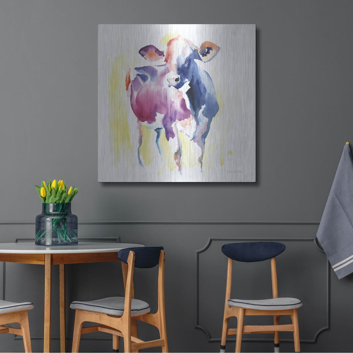 'Holstein III' by Alan Majchrowicz – Metal Wall Art, 36x36 room view