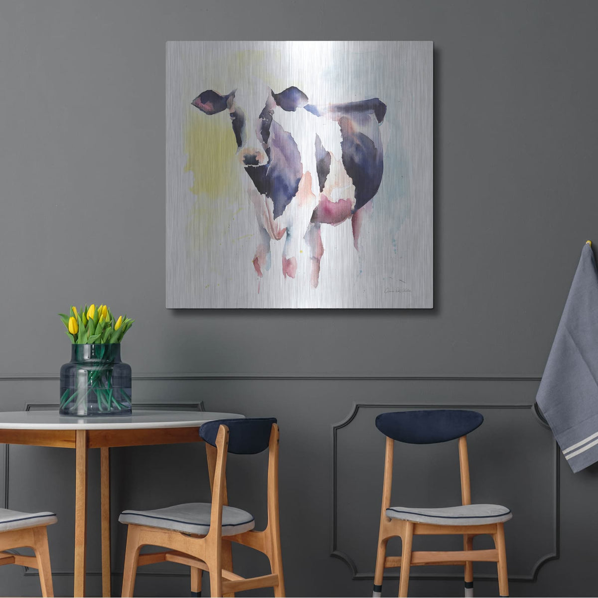 'Holstein IV' by Alan Majchrowicz – Metal Wall Art, 36x36 room view