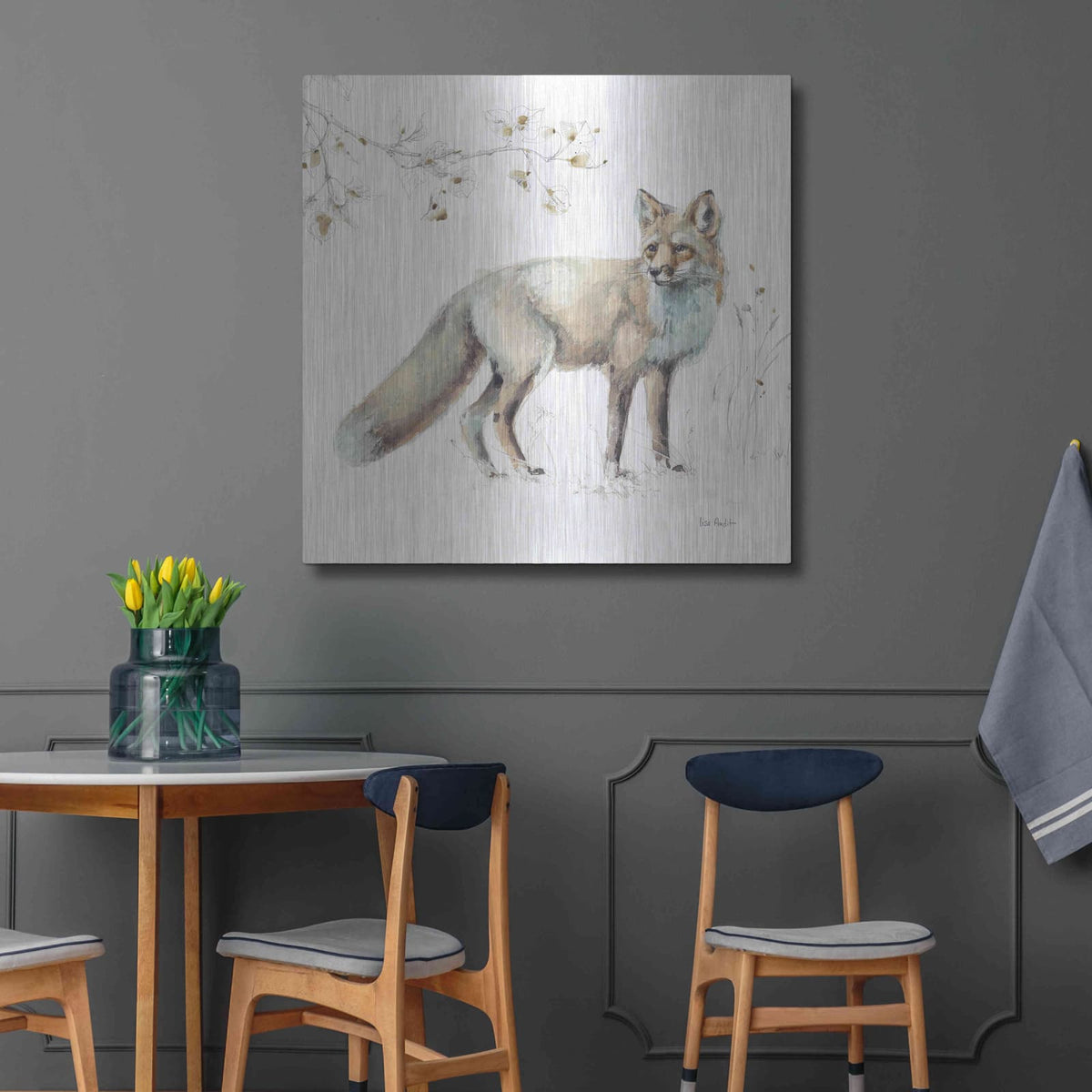 'Wood Land Walk XI' by Lisa Audit – Metal Wall Art, 36x36 room view
