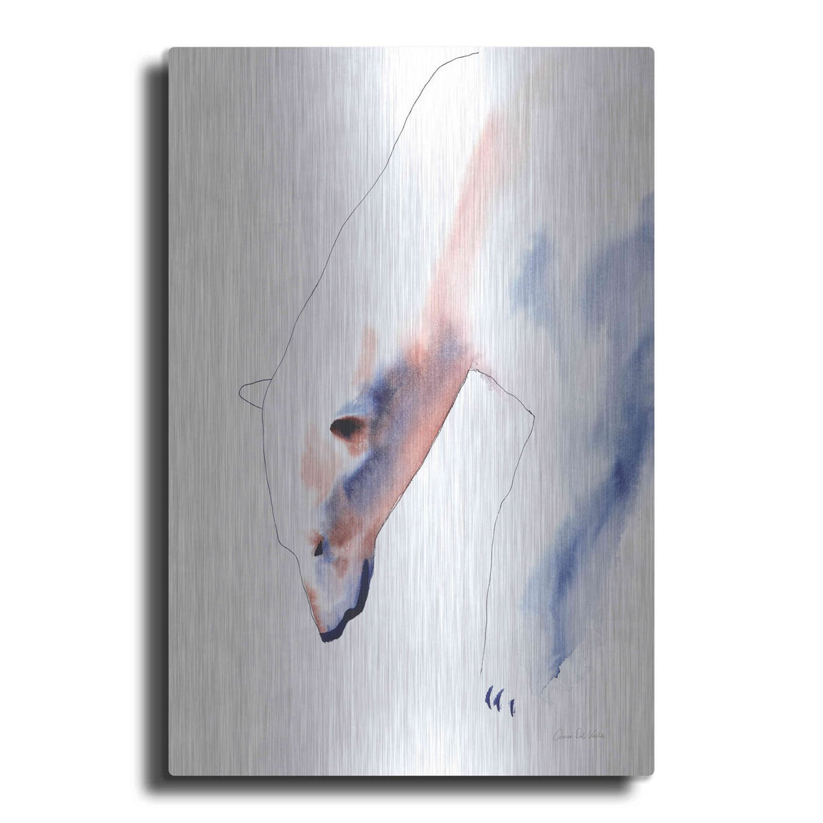 'Copper And Blue Polar Bear' by Alan Majchrowicz – Metal Wall Art