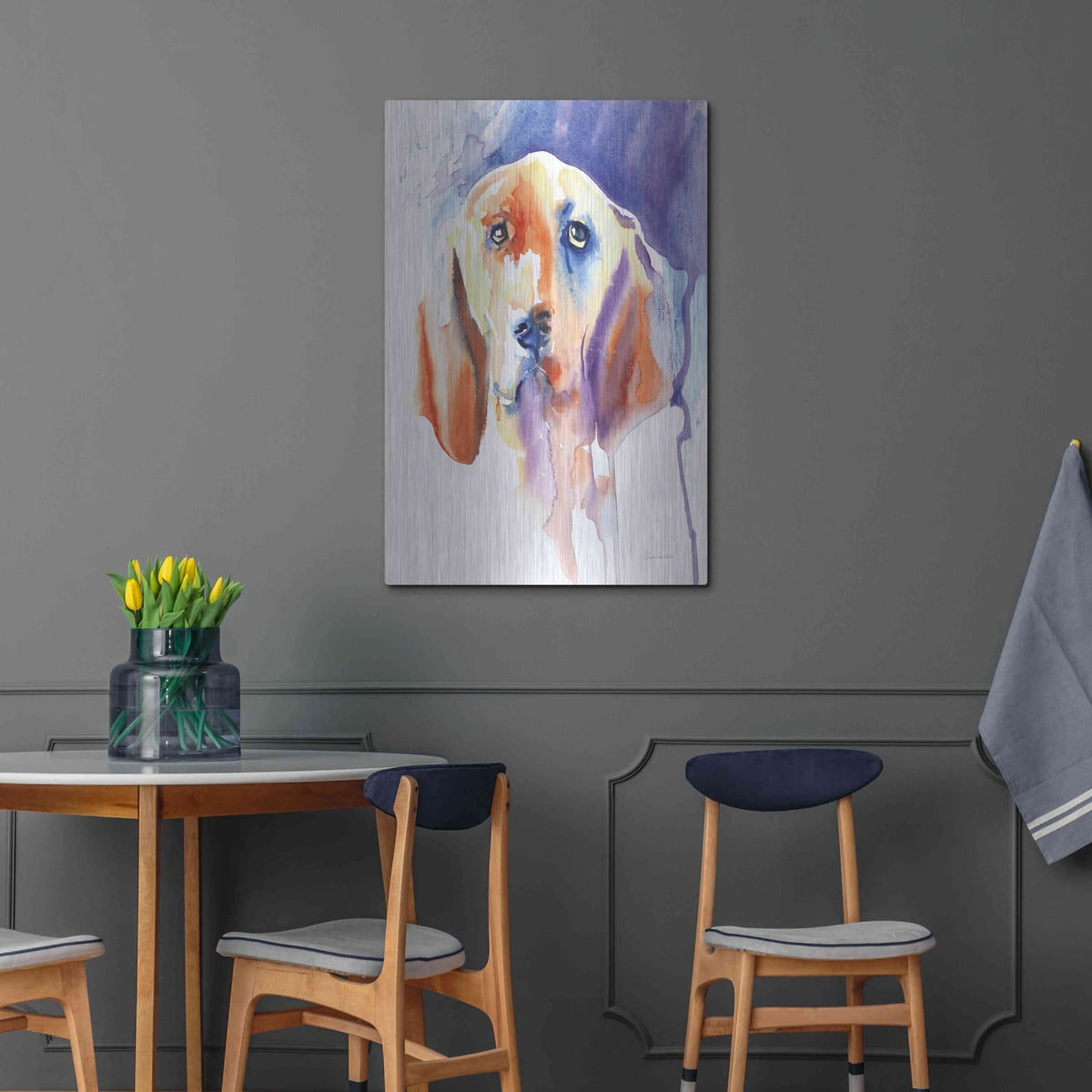 'Basset Hound' by Alan Majchrowicz – Metal Wall Art, 24x36 room view