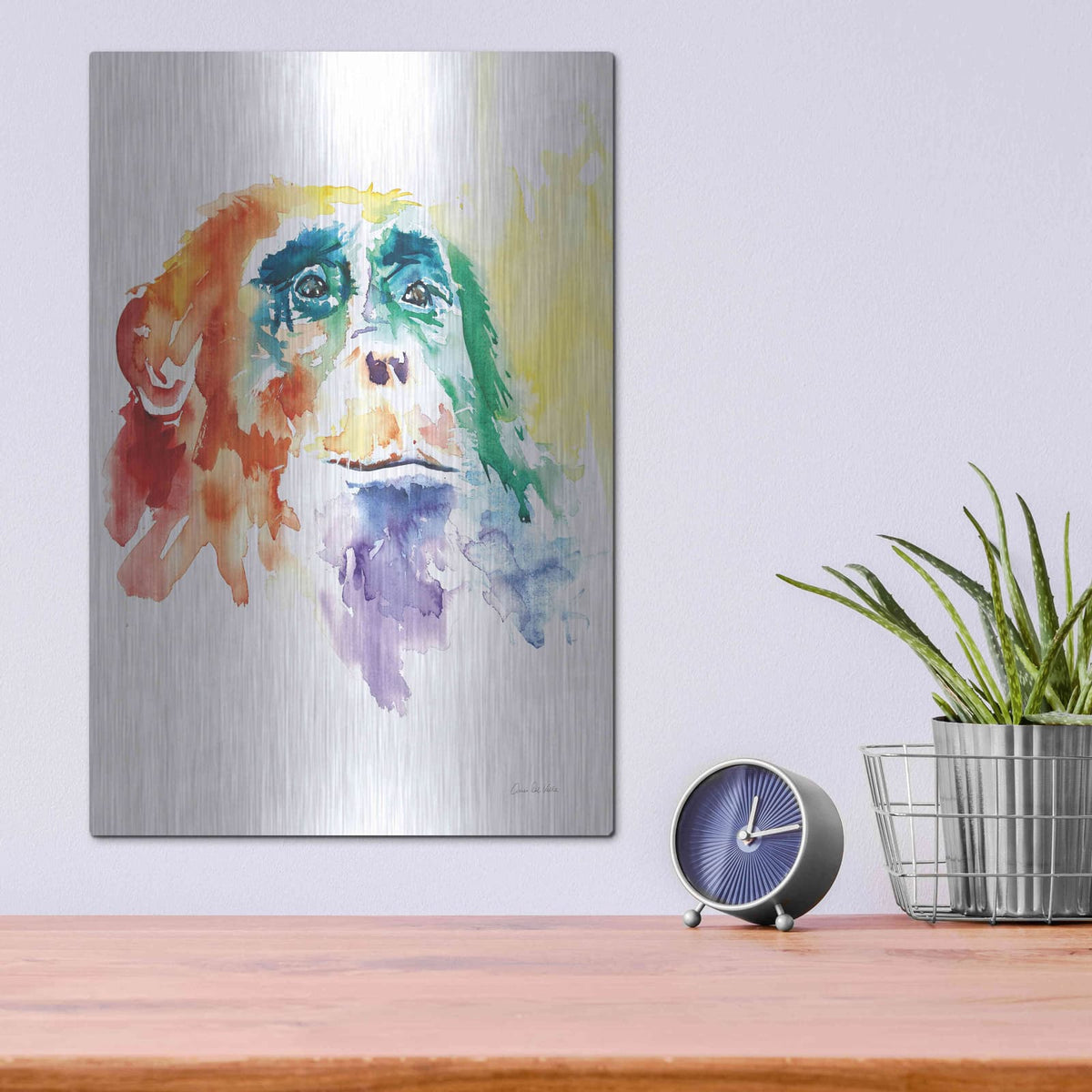 'Chimpanzee I' by Alan Majchrowicz – Metal Wall Art, 12x16 room view