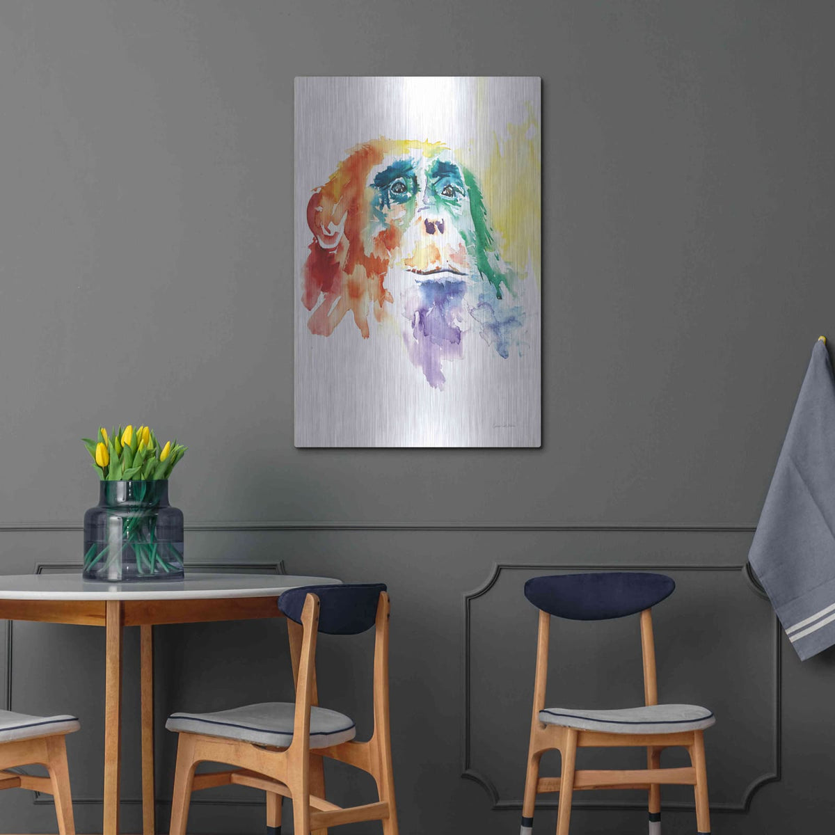 'Chimpanzee I' by Alan Majchrowicz – Metal Wall Art, 24x36 room view