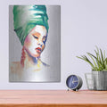 'Woman In Green' by Alan Majchrowicz – Metal Wall Art, 12x16 room view