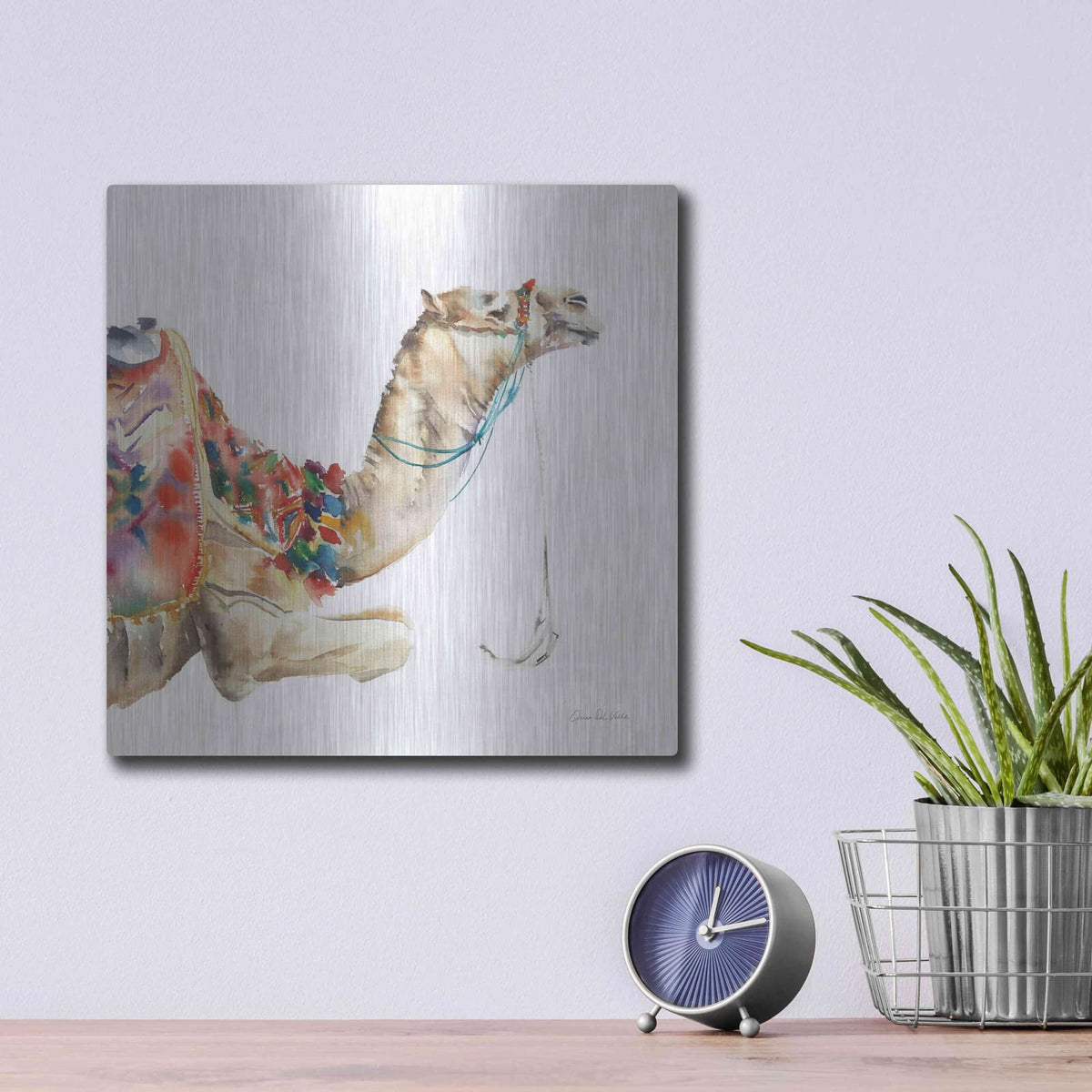 'Desert Camel I' by Alan Majchrowicz – Metal Wall Art, 12x12 room view