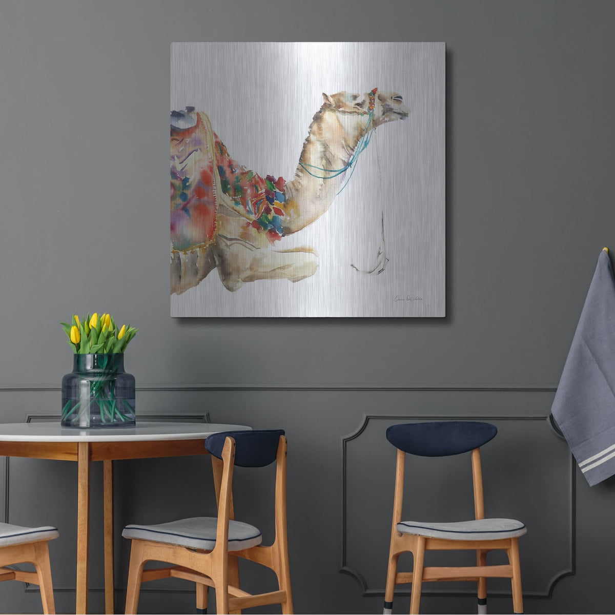 'Desert Camel I' by Alan Majchrowicz – Metal Wall Art, 36x36 room view