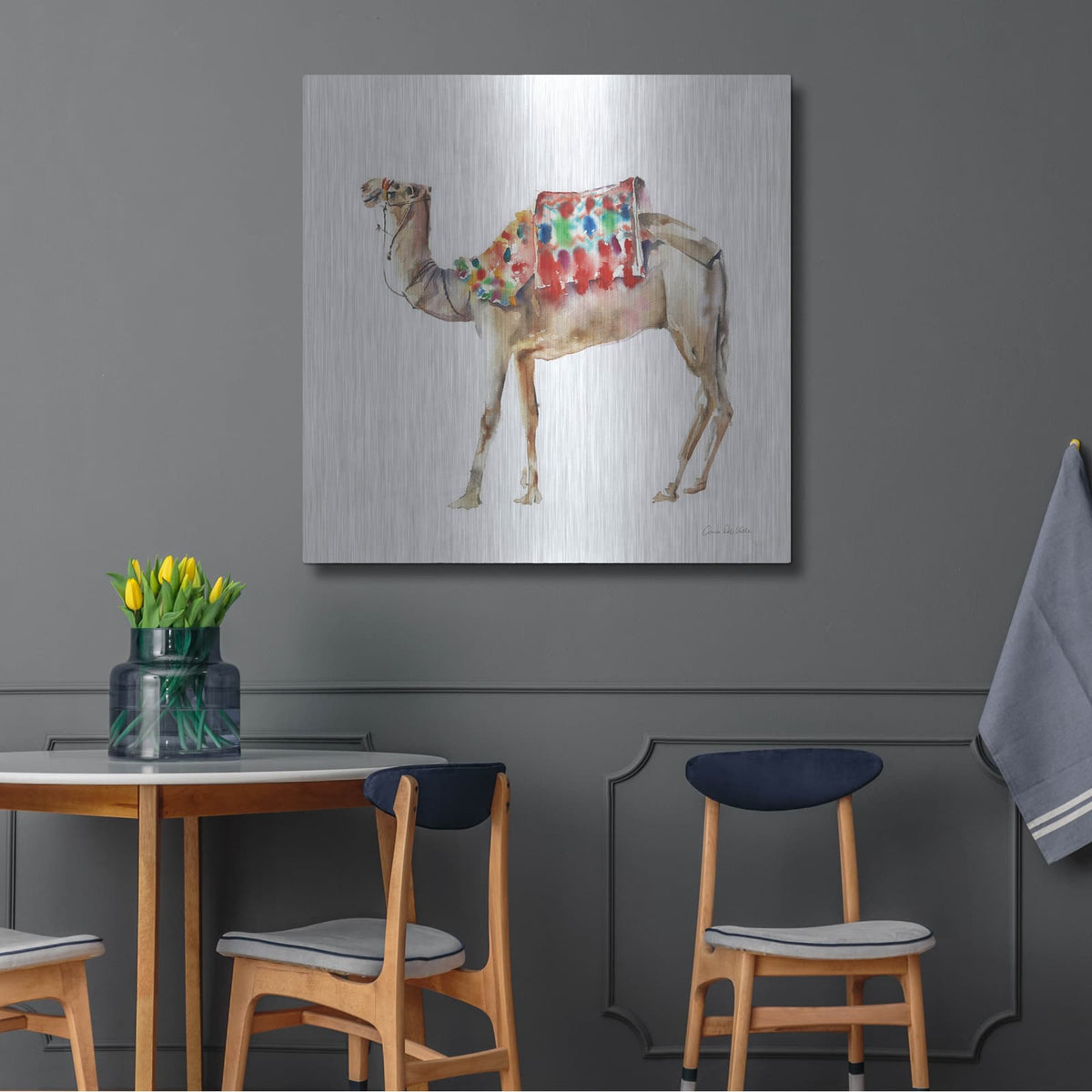 'Desert Camel II' by Alan Majchrowicz – Metal Wall Art, 36x36 room view