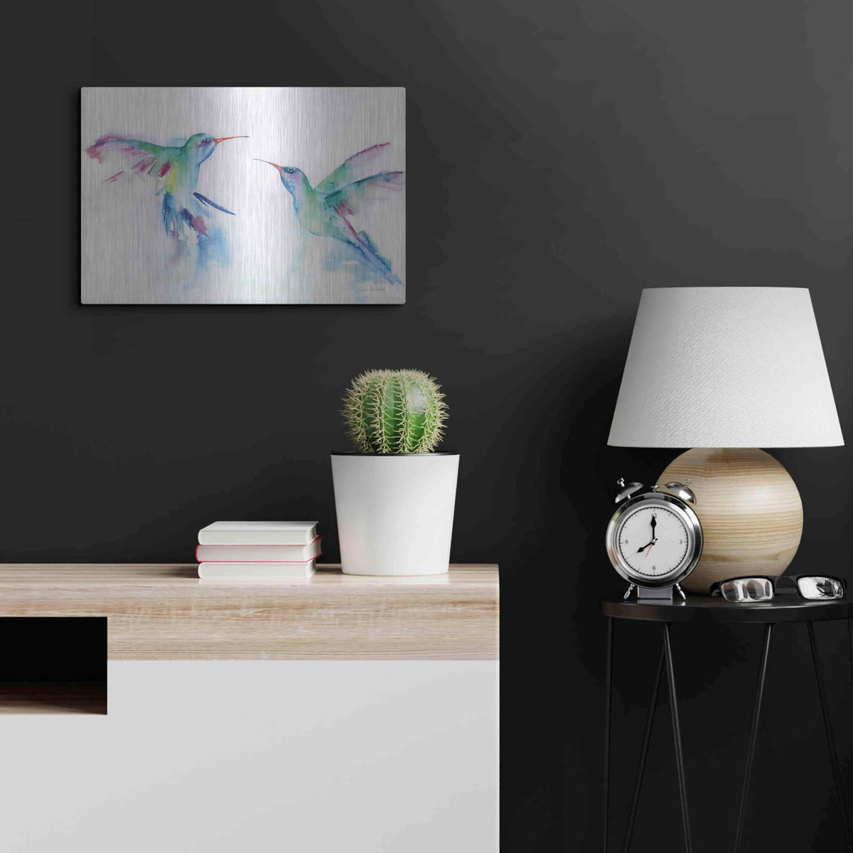 'Hummingbirds I' by Alan Majchrowicz – Metal Wall Art, 24x16 room view