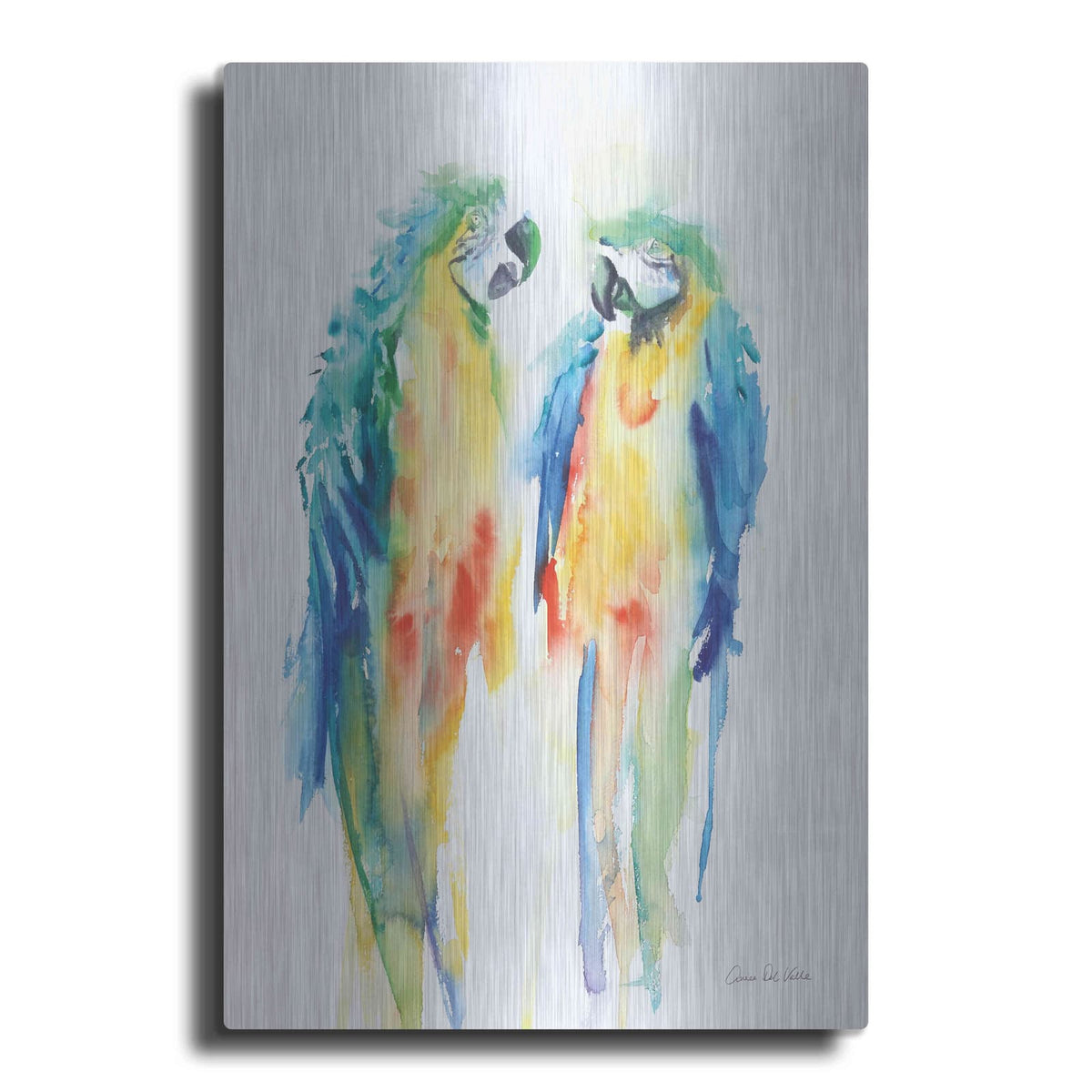 'Colorful Parrots I' by Alan Majchrowicz – Metal Wall Art