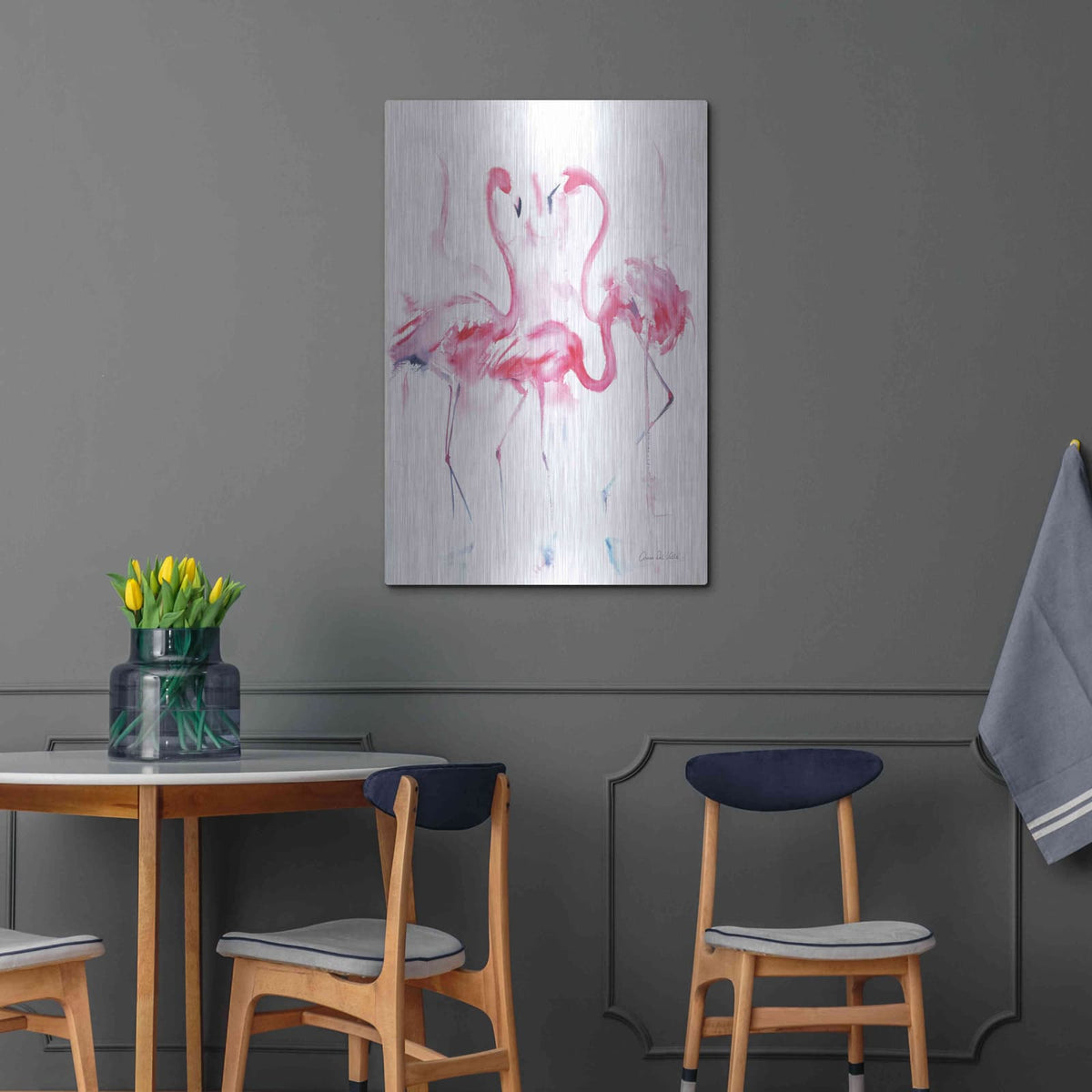 'Flamingo Trio' by Alan Majchrowicz – Metal Wall Art, 24x36 room view