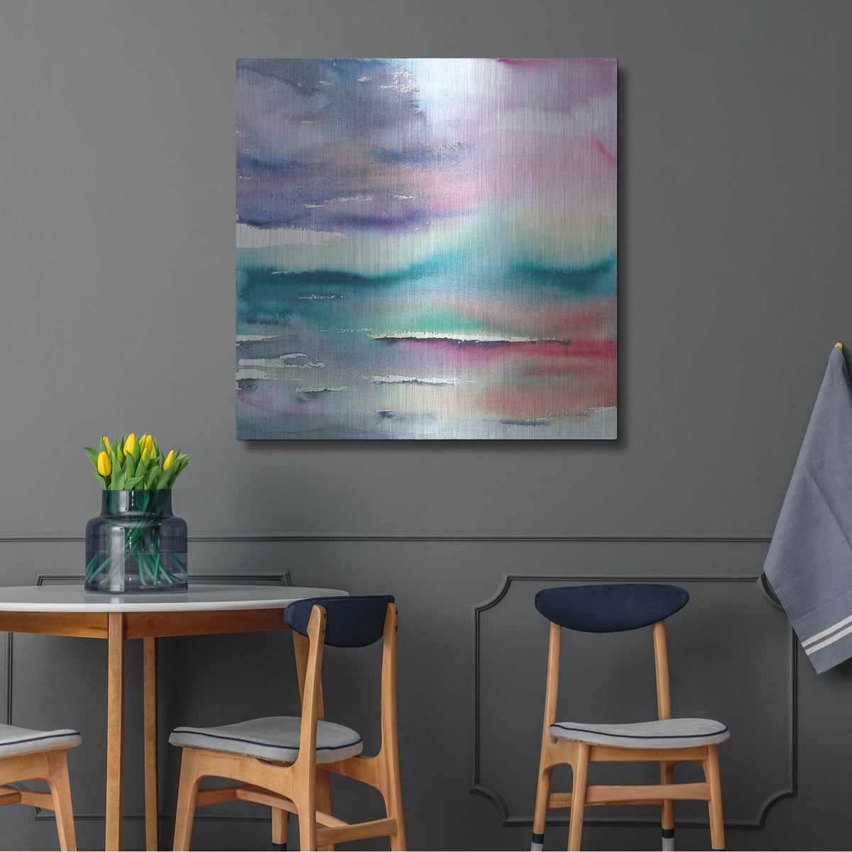 'Dramatic Evening' by Alan Majchrowicz – Metal Wall Art, 36x36 room view