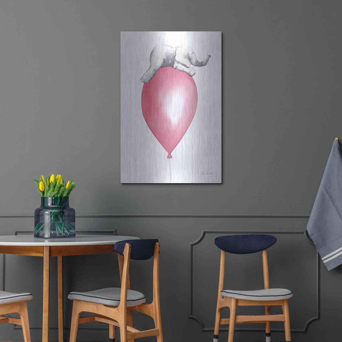 'Baby Elephant Love I' by Alan Majchrowicz – Metal Wall Art, 24x36 room view