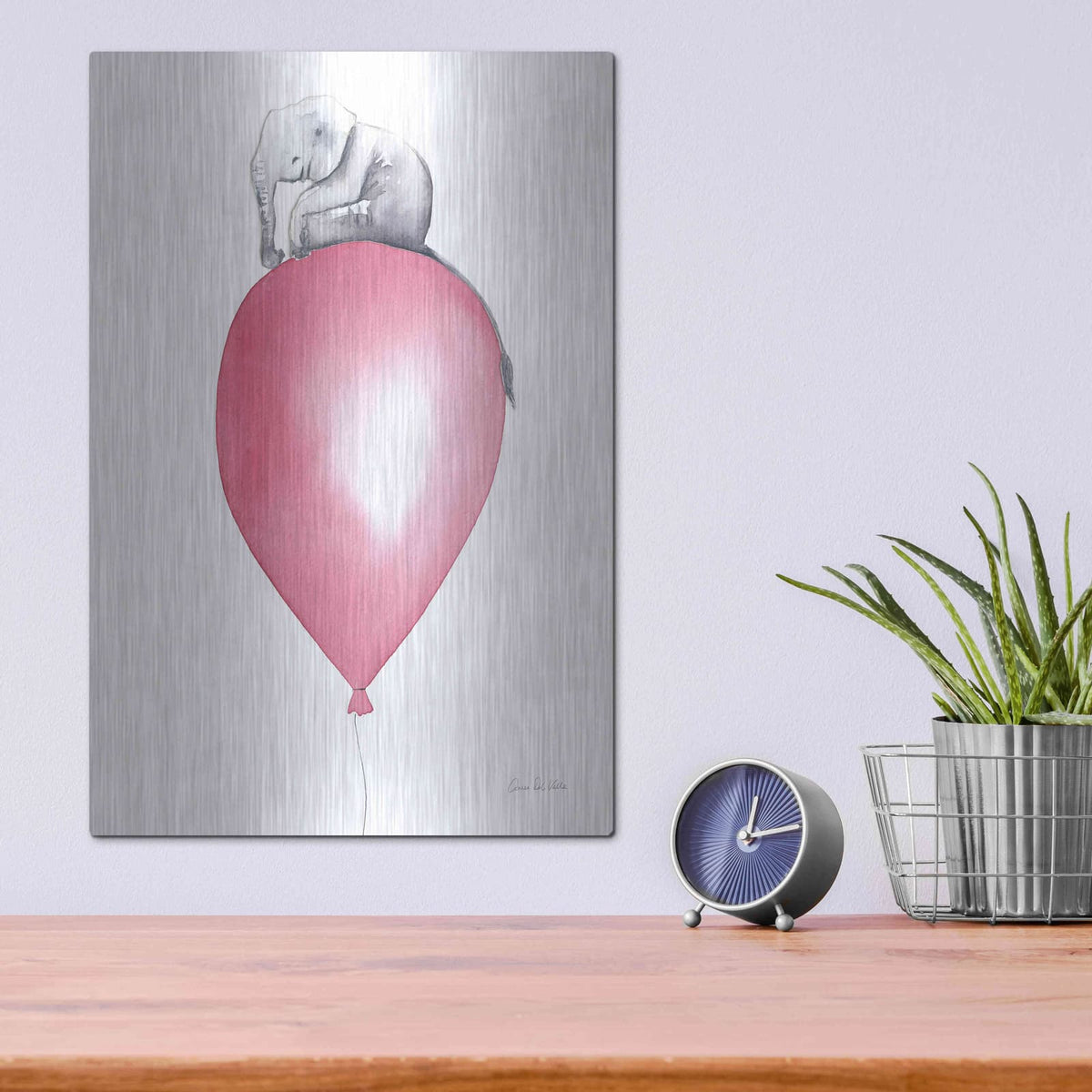 'Baby Elephant Love II' by Alan Majchrowicz – Metal Wall Art, 12x16 room view