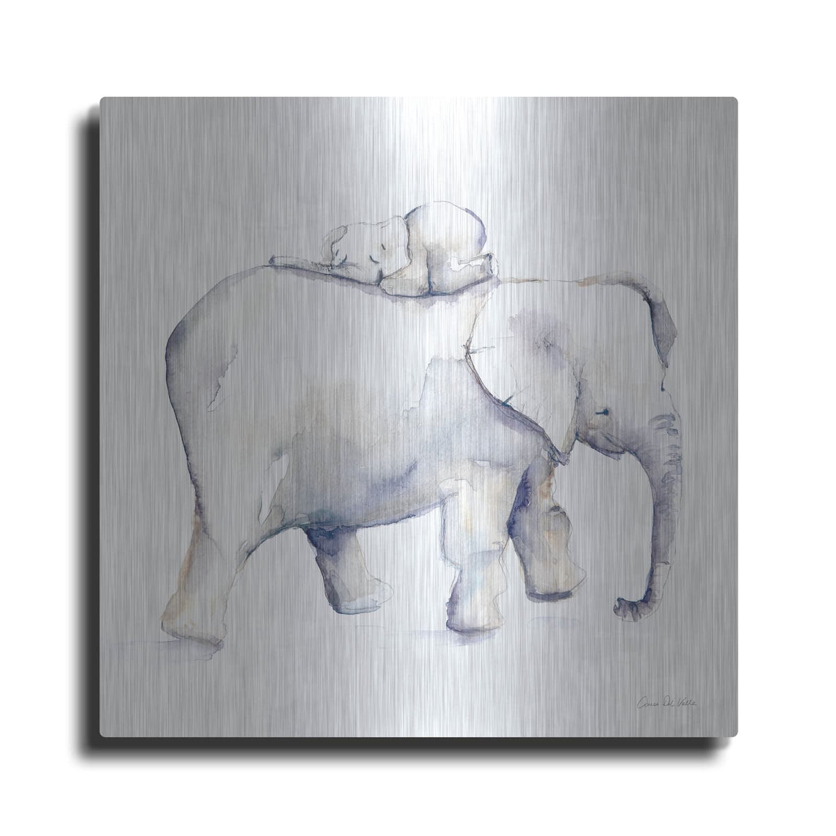 'Baby Elephant Love III' by Alan Majchrowicz – Metal Wall Art