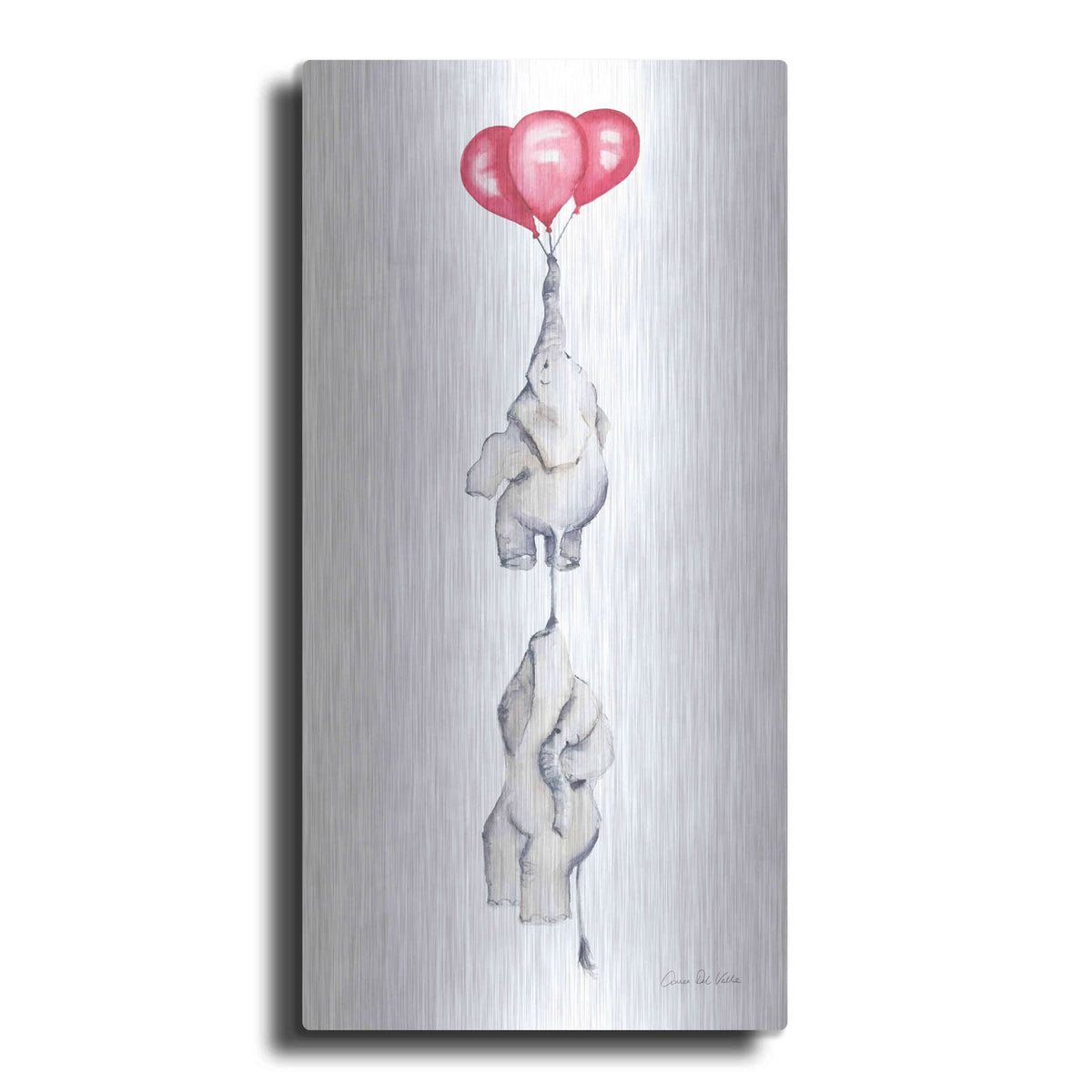 'Baby Elephant Love IV' by Alan Majchrowicz – Metal Wall Art