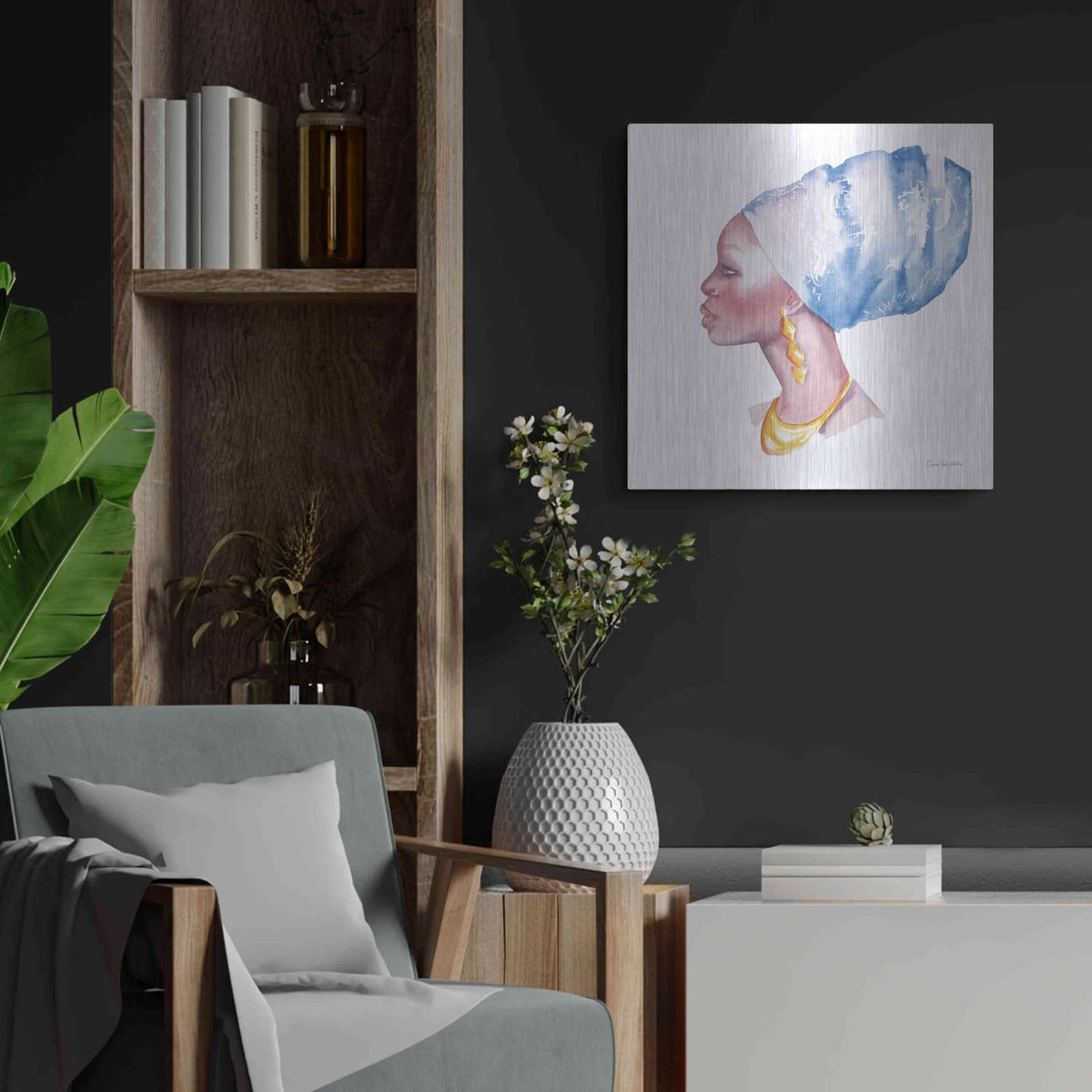 'Elegance' by Alan Majchrowicz – Metal Wall Art, 24x24 room view