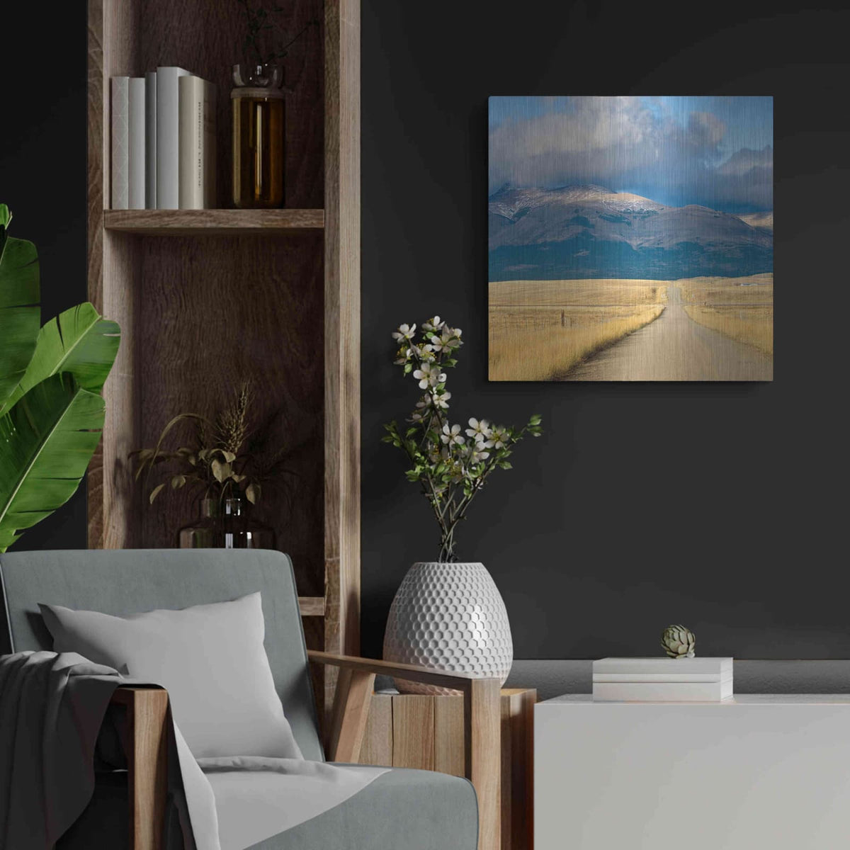 'Crossroads In Color Crop' by Alan Majchrowicz – Metal Wall Art, 24x24 room view