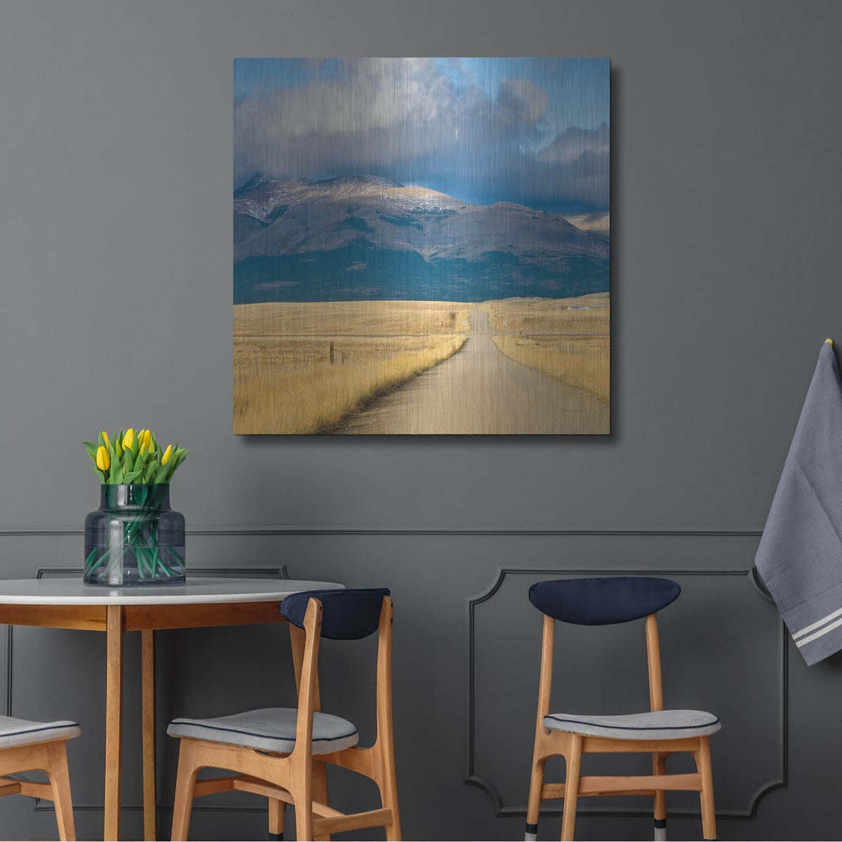 'Crossroads In Color Crop' by Alan Majchrowicz – Metal Wall Art, 36x36 room view