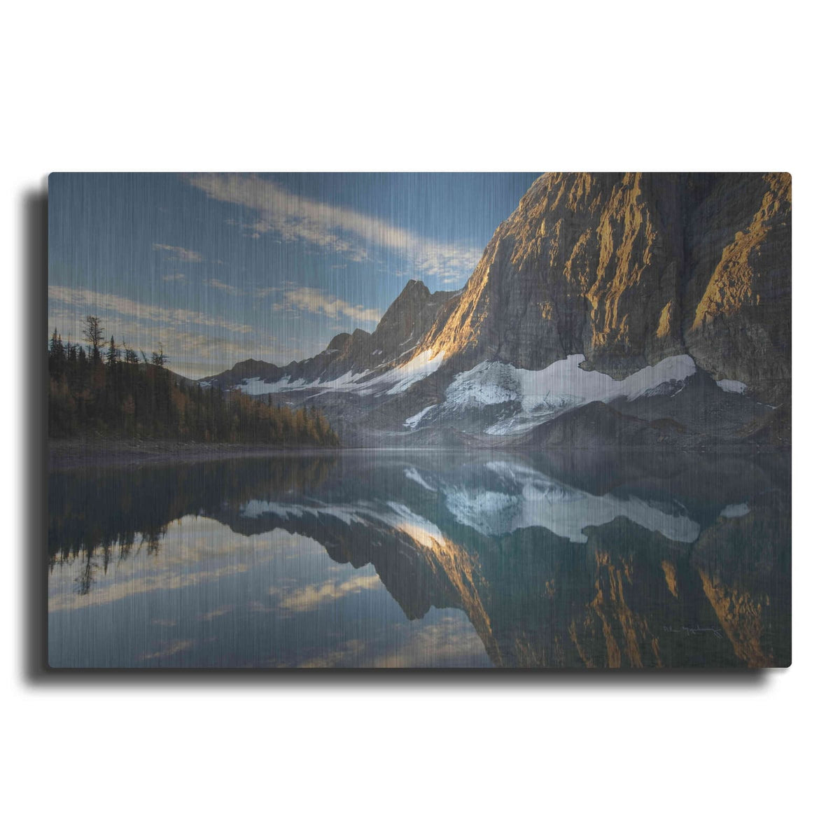 'Floe Lake Reflection III Crop' by Alan Majchrowicz – Metal Wall Art