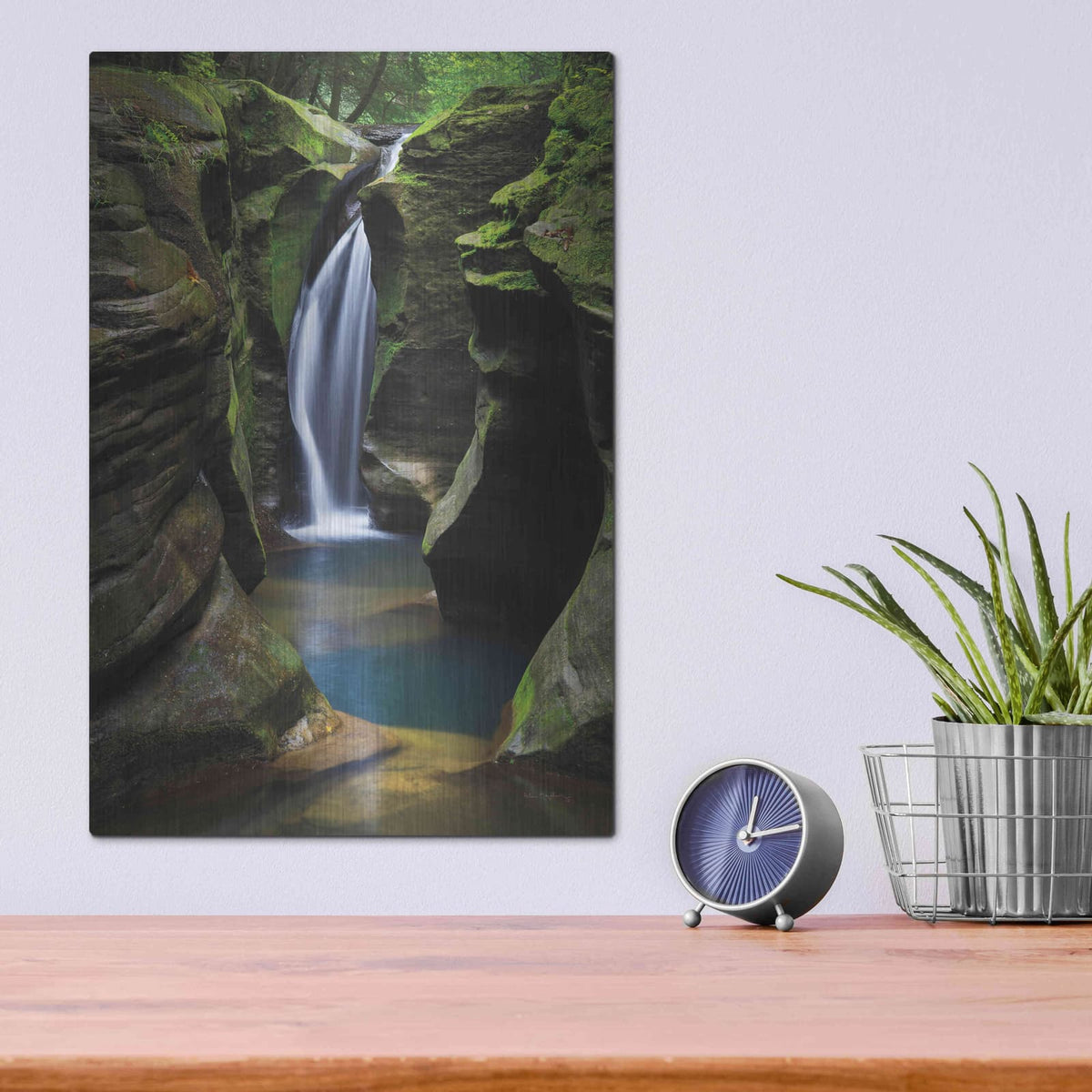 'Corkscrew Falls Ohio' by Alan Majchrowicz – Metal Wall Art, 12x16 room view