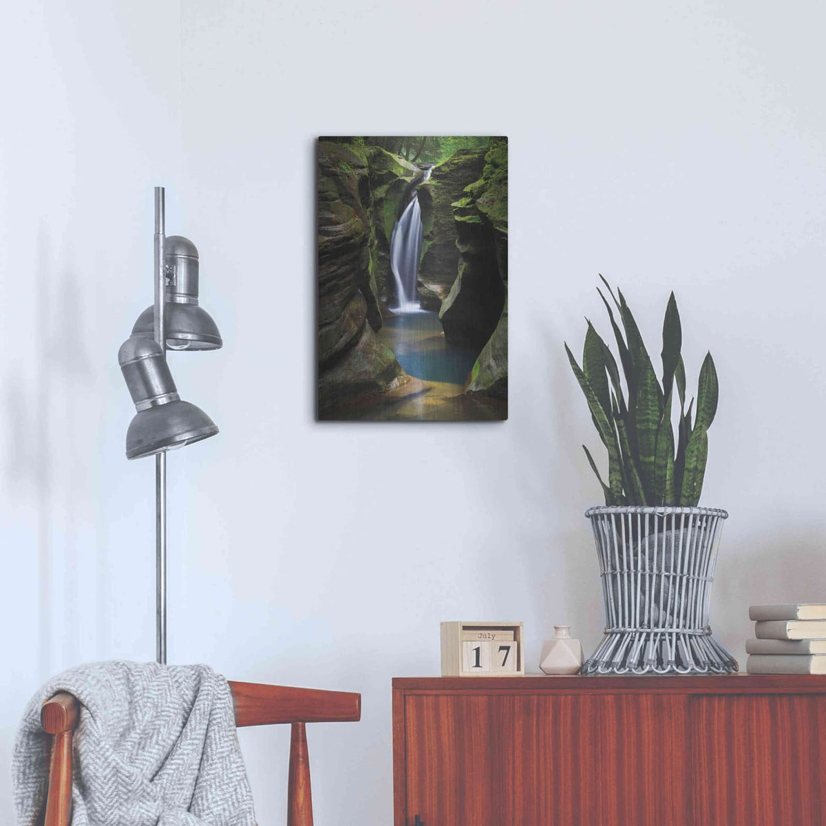 'Corkscrew Falls Ohio' by Alan Majchrowicz – Metal Wall Art, 16x24 room view