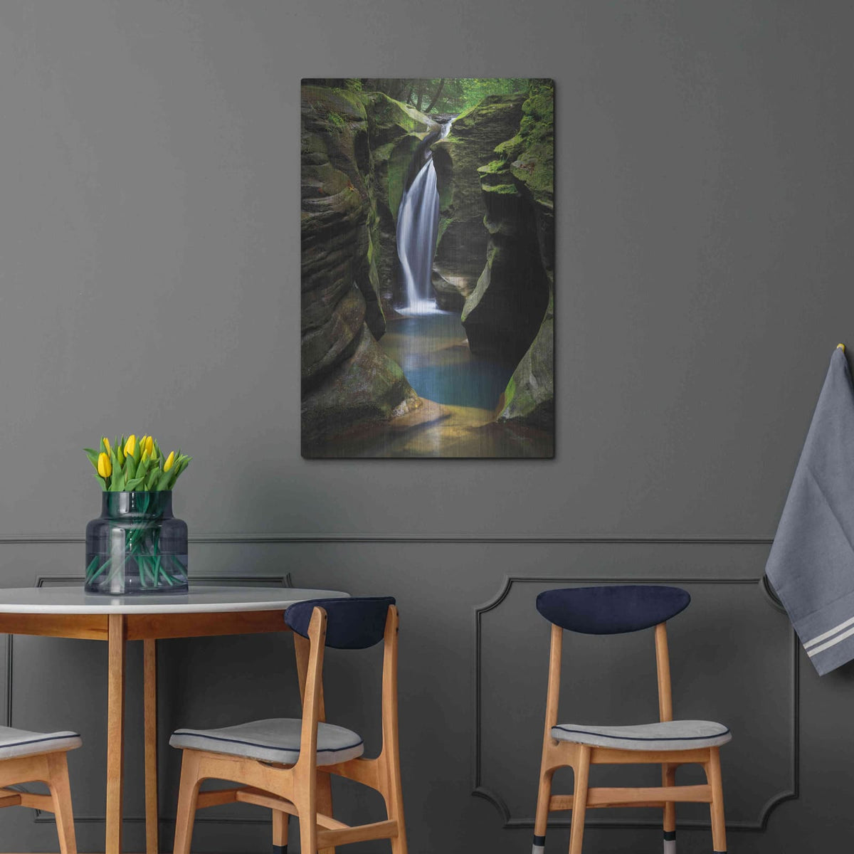 'Corkscrew Falls Ohio' by Alan Majchrowicz – Metal Wall Art, 24x36 room view