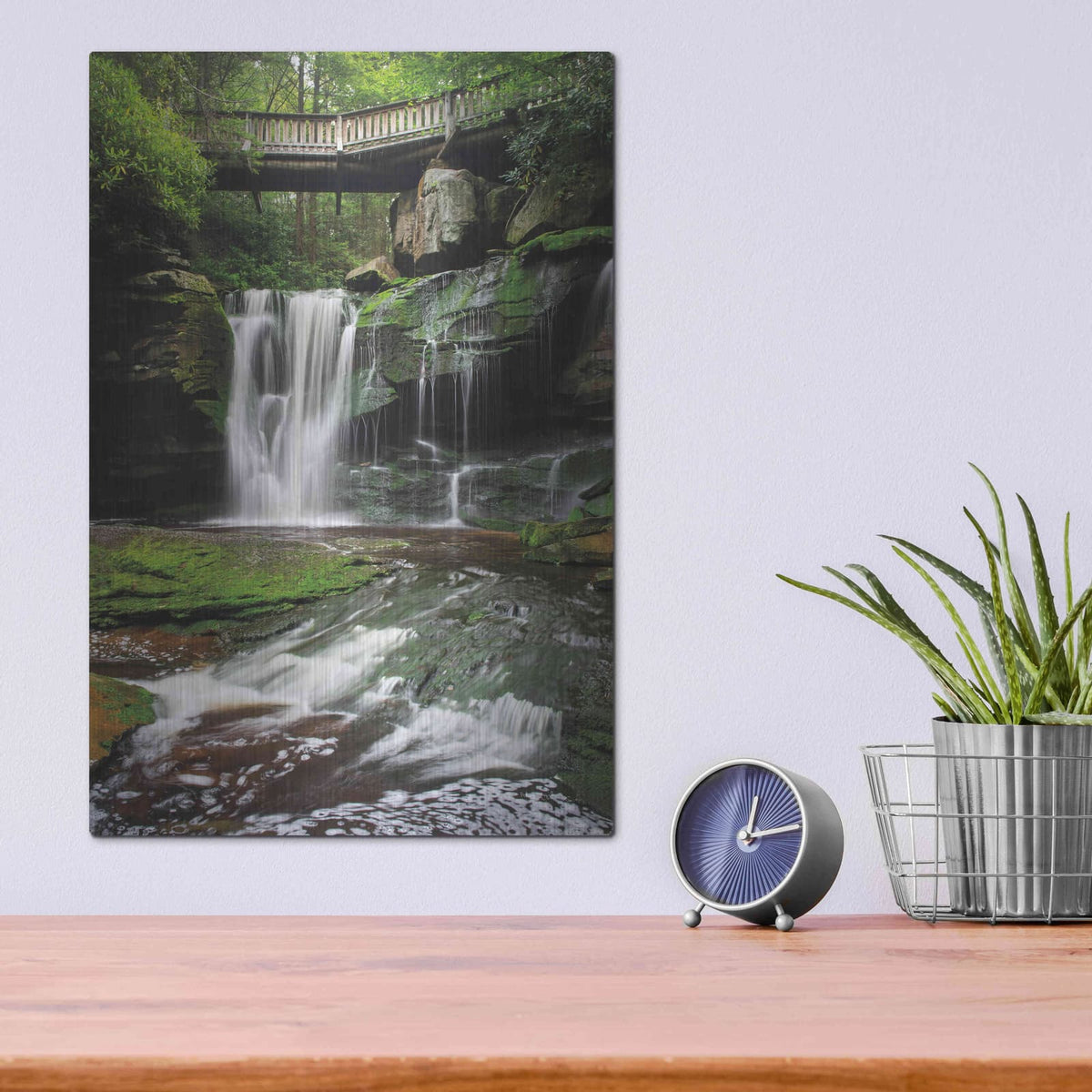 'Elakala Falls West I' by Alan Majchrowicz – Metal Wall Art, 12x16 room view