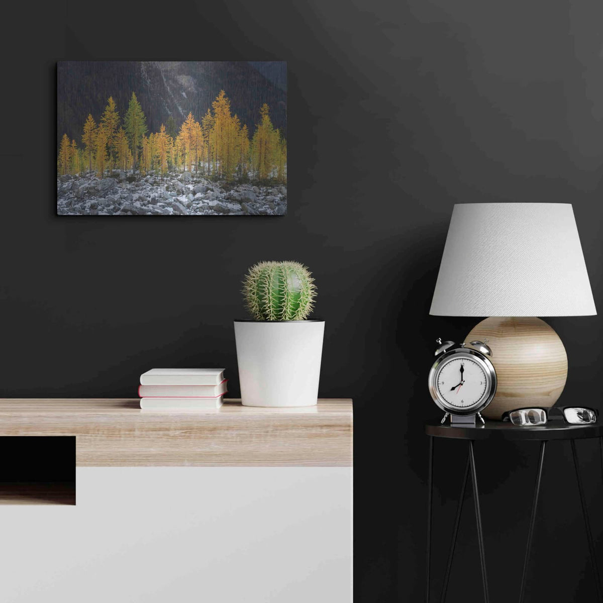 'Alpine Larches North Cascades' by Alan Majchrowicz – Metal Wall Art, 24x16 room view