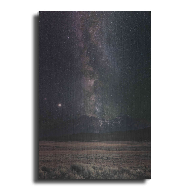'Milky Way in Sawtooth Mountains' by Alan Majchrowicz – Metal Wall Art