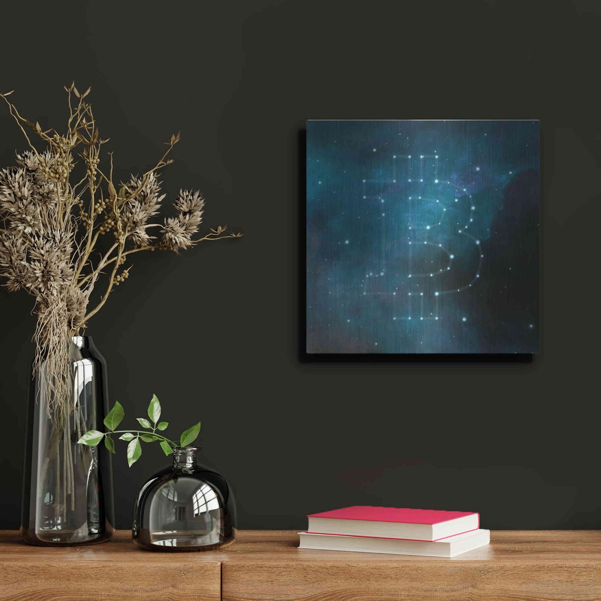 Luxe Metal Art 'Bitcoin Constellation II' by Epic Portfolio, Metal Wall Art,12x12