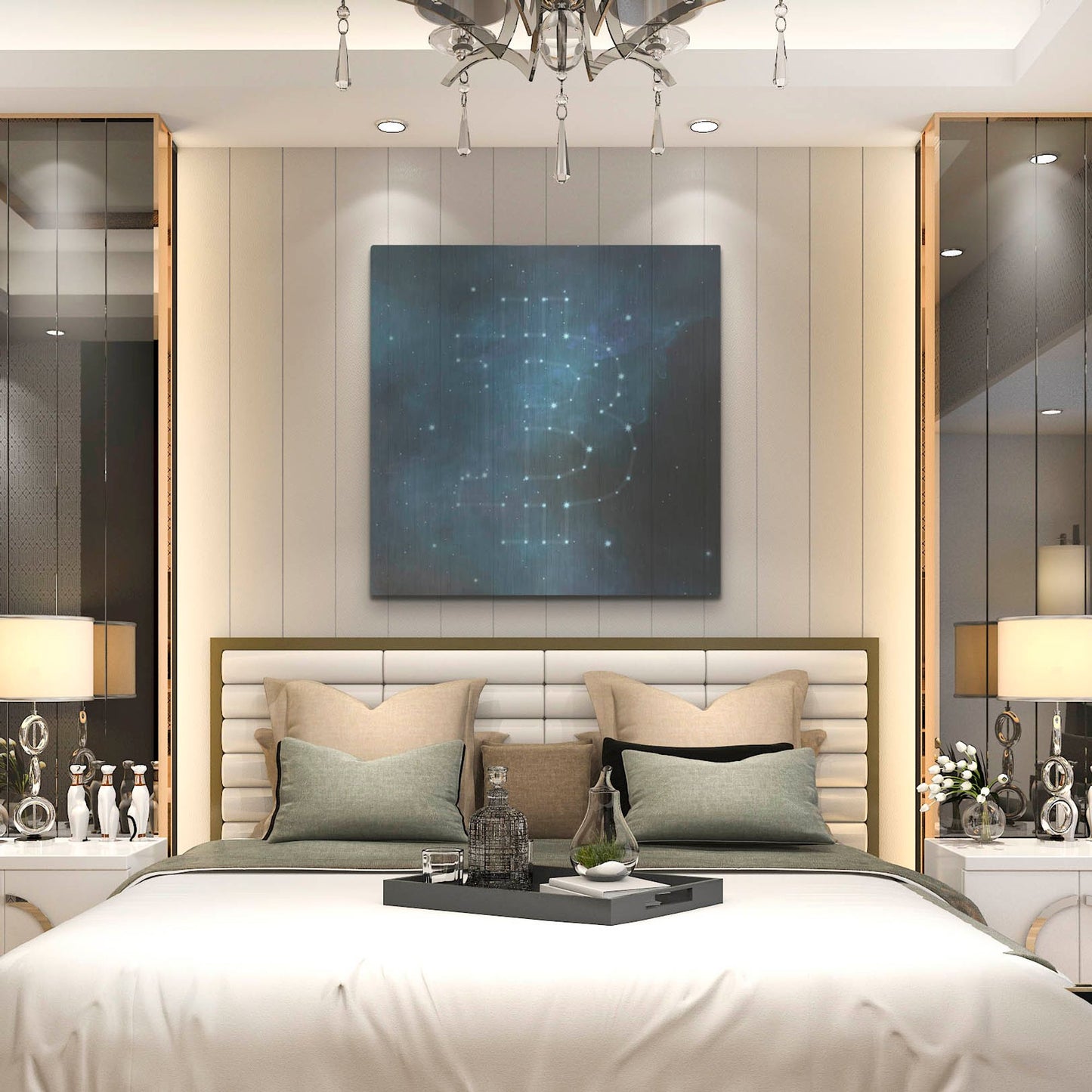 Luxe Metal Art 'Bitcoin Constellation II' by Epic Portfolio, Metal Wall Art,36x36