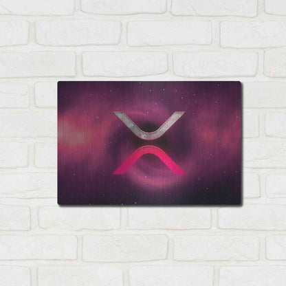 Luxe Metal Art 'Cosmic Crypto XRP' by Epic Portfolio, Metal Wall Art,16x12
