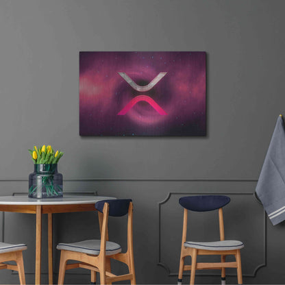 Luxe Metal Art 'Cosmic Crypto XRP' by Epic Portfolio, Metal Wall Art,36x24