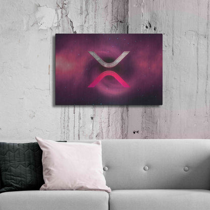 Luxe Metal Art 'Cosmic Crypto XRP' by Epic Portfolio, Metal Wall Art,36x24