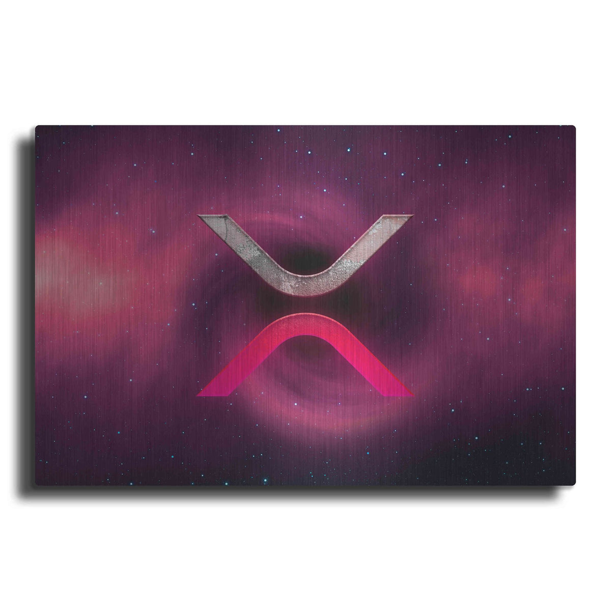 Luxe Metal Art 'Cosmic Crypto XRP' by Epic Portfolio, Metal Wall Art