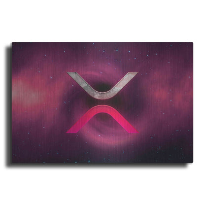 Luxe Metal Art 'Cosmic Crypto XRP' by Epic Portfolio, Metal Wall Art