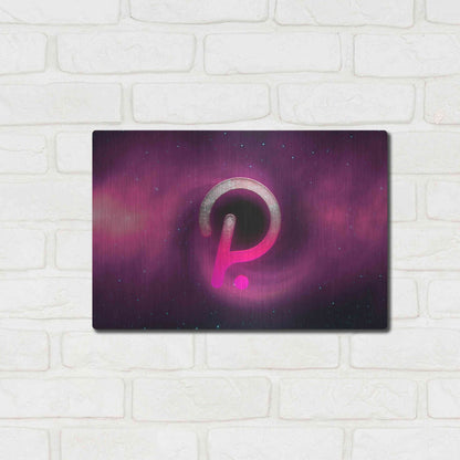 Luxe Metal Art 'Cosmic Crypto Polkadot' by Epic Portfolio, Metal Wall Art,16x12