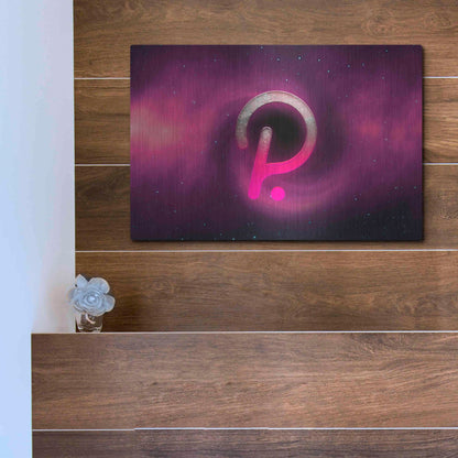 Luxe Metal Art 'Cosmic Crypto Polkadot' by Epic Portfolio, Metal Wall Art,16x12