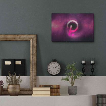 Luxe Metal Art 'Cosmic Crypto Polkadot' by Epic Portfolio, Metal Wall Art,16x12