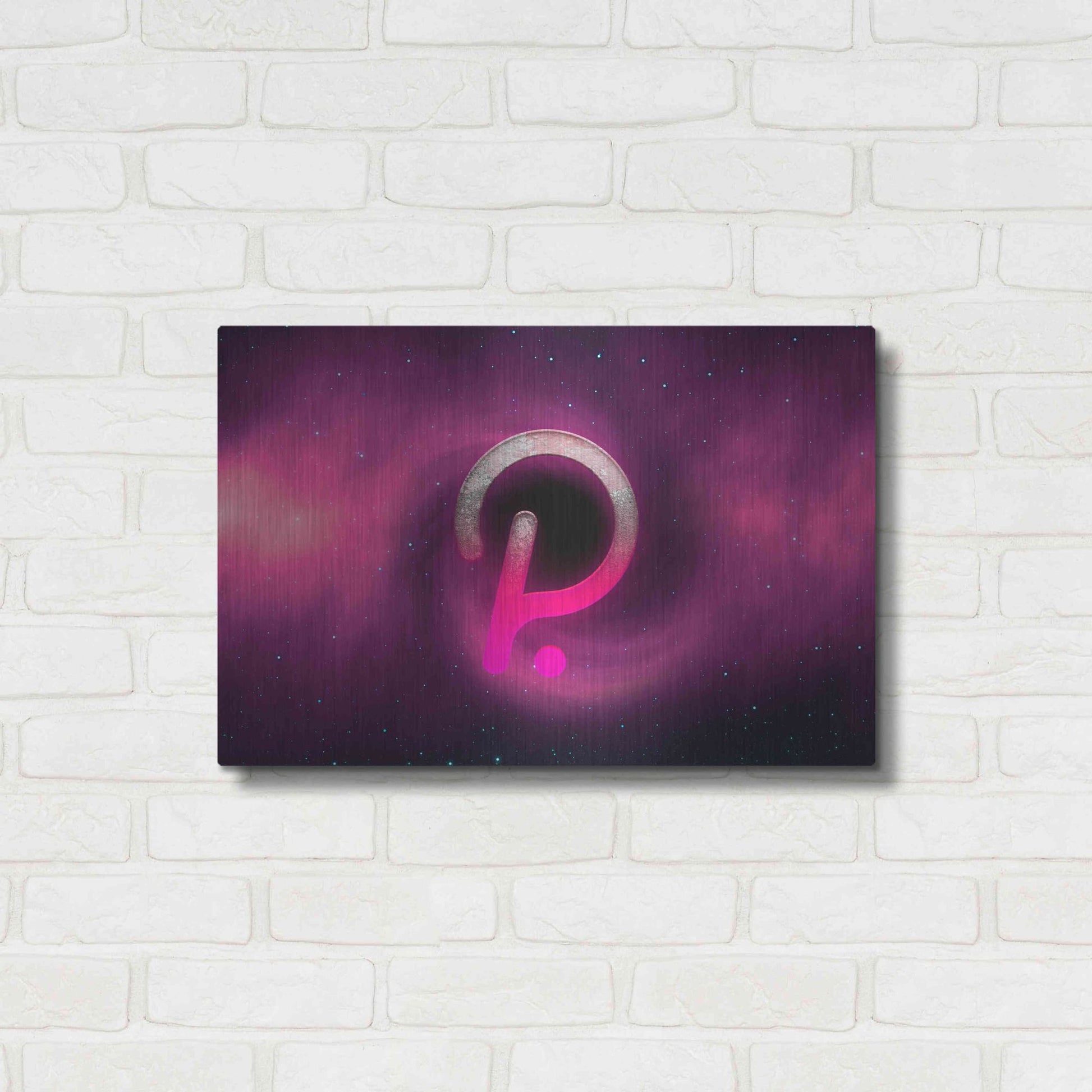 Luxe Metal Art 'Cosmic Crypto Polkadot' by Epic Portfolio, Metal Wall Art,24x16